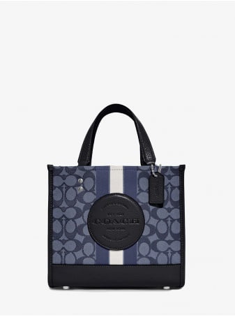 Сумка COACH Dempsey Tote 22 In Signature Jacquard With Stripe And Coach Patch Small